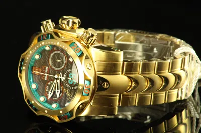 Pre-owned Invicta Jt Hall Of Fame Venom Swiss Gold Plated Watch 3 Slot Jt Collector Box