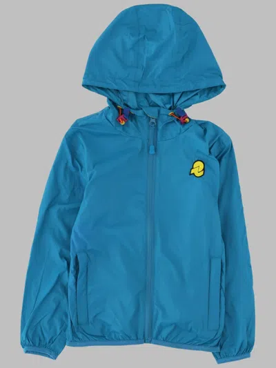 Invicta Kids Laminated Eco Jacket In 100% Polyamide In Blue
