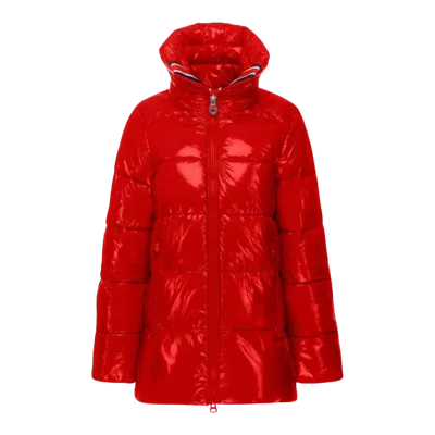 Invicta Leah Contemporary Stylish Coat Puffer Jacket In Red Women