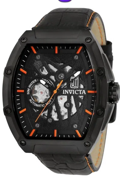 Pre-owned Invicta Limited Ed  46mm Jason Taylor Ss Skeleton Dial Black Case Sports Watch