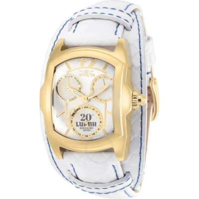 Invicta Lupah Gmt Quartz Silver Dial Ladies Watch 38008 In Gold / Gold Tone / Silver / White