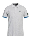 Invicta Man Polo Shirt Grey Size 3xl Cotton In Grey