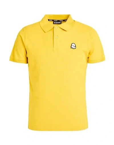 Invicta Man Polo Shirt Yellow Size L Cotton, Elastane