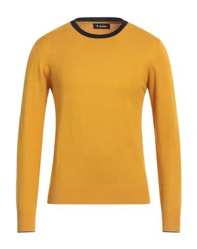 Invicta Man Sweater Ocher Size Xs Viscose, Nylon In Yellow