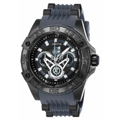 Invicta Marvel Bolt 44mm Black Panther L. Ed Quartz Watch In Blue