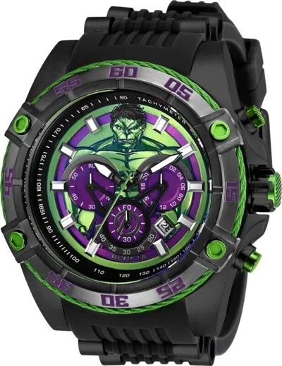 Pre-owned Invicta Marvel Hulk Men's 52mm Black Limited Edition Chrono 26808