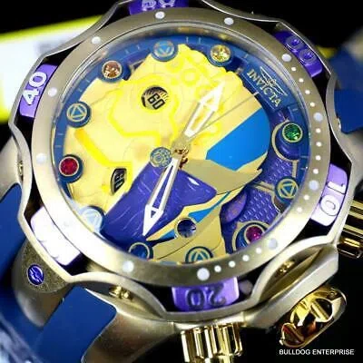Pre-owned Invicta Marvel Thanos Venom Gen Iii Infiniti Gauntlet Chronograph 52mm Watch