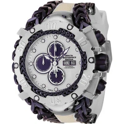 Pre-owned Invicta Masterpiece Chronograph Automatic White Dial Men's Watch 44570