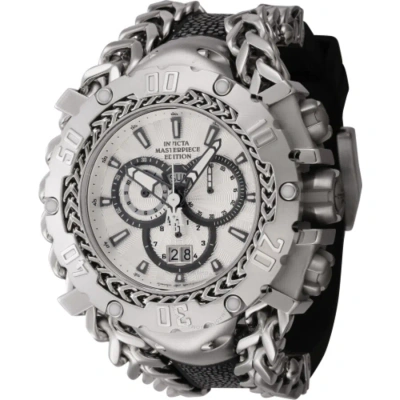 Invicta Masterpiece Chronograph Quartz Silver Dial Men's Watch 44617 In Black