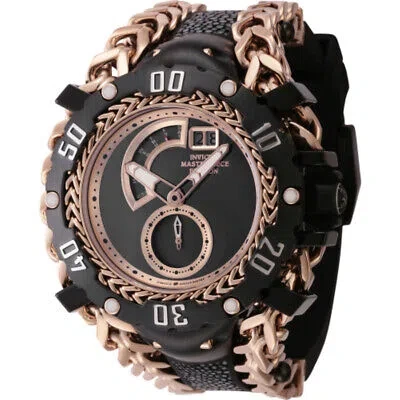 Pre-owned Invicta Masterpiece Quartz Black Dial Men's Watch 44631