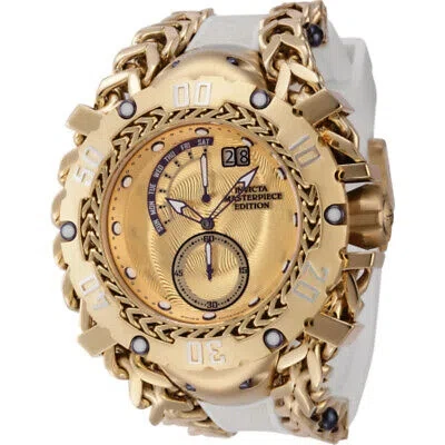 Pre-owned Invicta Masterpiece Quartz Gold Dial Men's Watch 44633