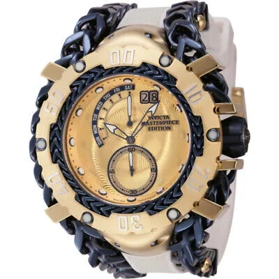 Pre-owned Invicta Masterpiece Quartz Gold Dial Men's Watch 44635