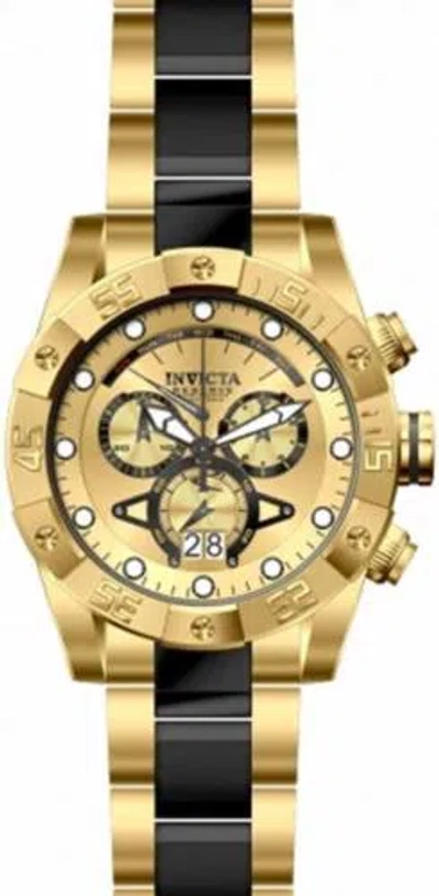 Pre-owned Invicta Men's 0333 Reserve Collection Leviathan Ii Chronograph Gold Plated Watch