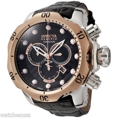 Pre-owned Invicta Men's 0360 Reserve Venom Chronograph Leather Band Quartz Watch