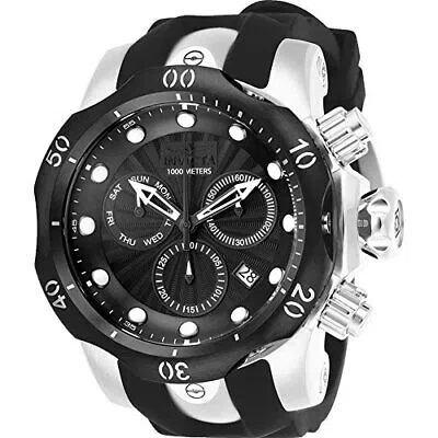 Pre-owned Invicta Men's 25900 Venom Quartz Chronograph Black Dial Watch