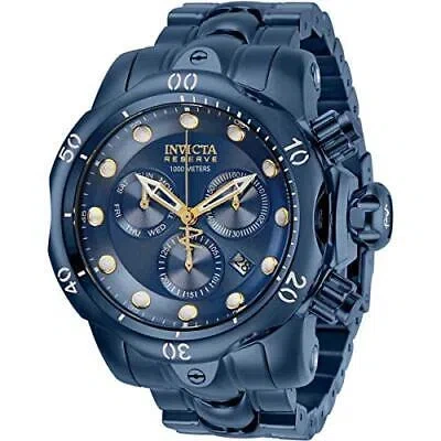 Pre-owned Invicta Men's 30123 Reserve Quartz Chronograph Blue Dial Watch In Dark Blue