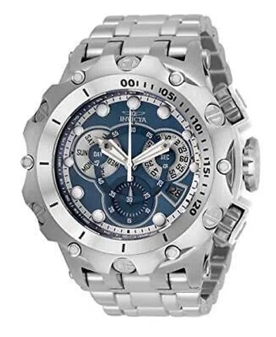 Pre-owned Invicta Men's 32761 Venom Quartz Multifunction Blue, Silver Dial Watch