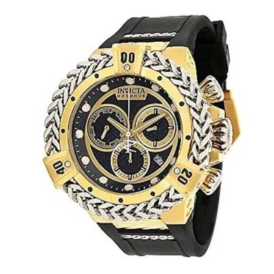 Pre-owned Invicta Men's 33154 Reserve Quartz Chronograph Black, Gold Dial Watch