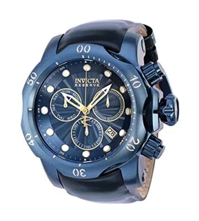 Pre-owned Invicta Men's 36286 Reserve Quartz Chronograph Blue Dial Watch In Dark Blue