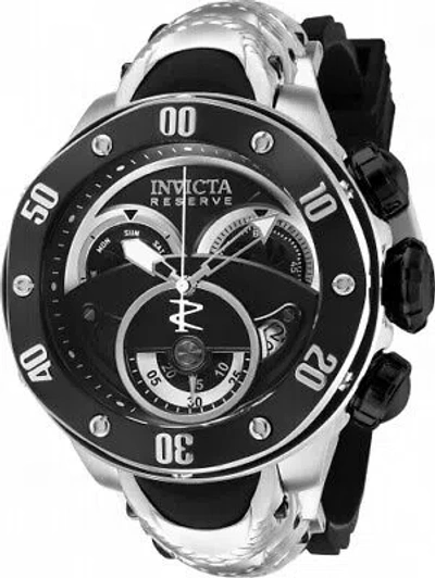 Pre-owned Invicta Men's 36328 Reserve Quartz Multifunction Black, Silver Dial Watch