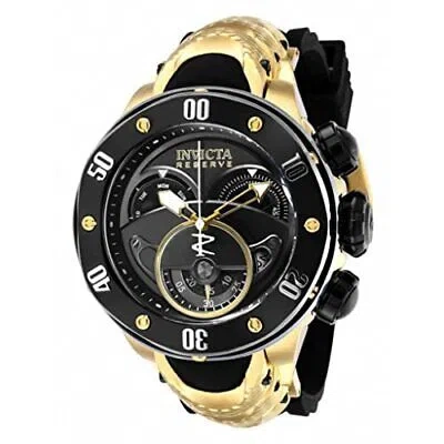 Pre-owned Invicta Men's 36331 Kraken Quartz Multifunction Black, Gold Dial Watch