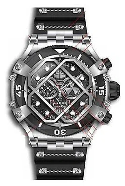 Pre-owned Invicta Men's 37177 Pro Diver Quartz Chronograph Silver, Black Dial Watch