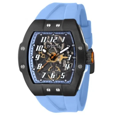 Pre-owned Invicta Men's 43515 Jm Correa Automatic 3 Hand Transparent, Light Blue Dial Watc