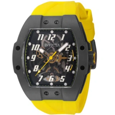 Pre-owned Invicta Men's 44401 Jm Correa Automatic 3 Hand Black, Transparent Dial Watch
