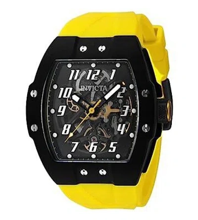Pre-owned Invicta Men's 44406 Jm Correa Automatic 3 Hand Black, Transparent Dial Watch