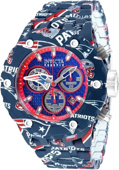 Pre-owned Invicta Men's 52mm Reserve Nfl England Patriots Subaqua Chronograph Watch