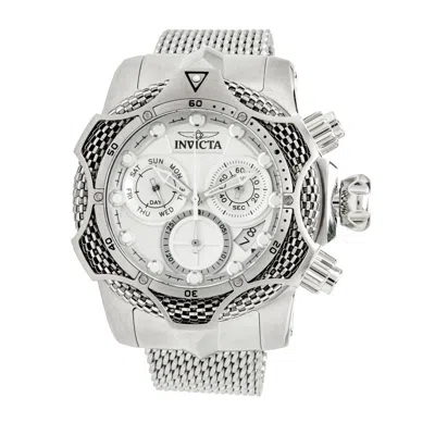 Invicta Men's 52mm Venom Chain Quartz Chronograph Stainless Steel Bracelet Watch In Silver
