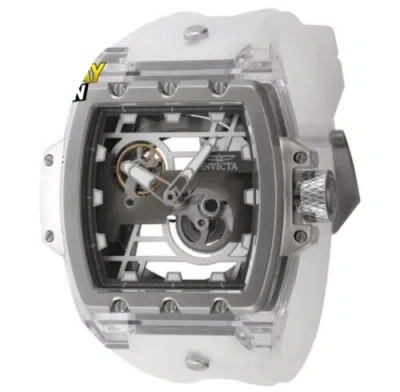 Pre-owned Invicta Men's 54.6mm Anatomic Skeleton Bridge White/grey Tone Automatic Watch