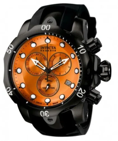 Pre-owned Invicta Men's 5735 Venom Quartz Chronograph Orange Dial Watch