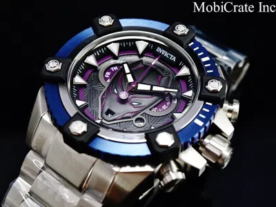 Pre-owned Invicta Men 63mm Marvel Black Panther Wakanda Forever Swiss Chrono Ss Watch