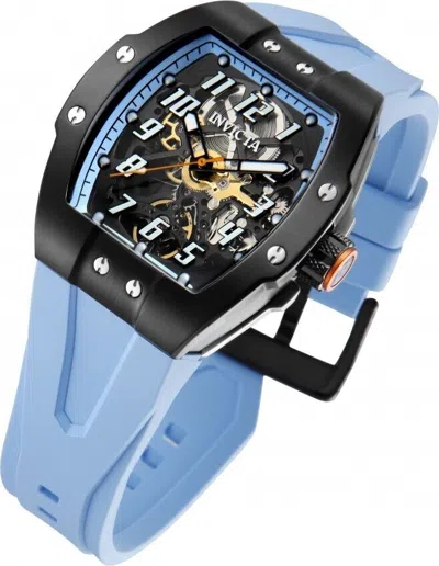 Pre-owned Invicta Men's Jm Correa Lim Ed Transparent Light Blue Dial 44mm Silicone Watch