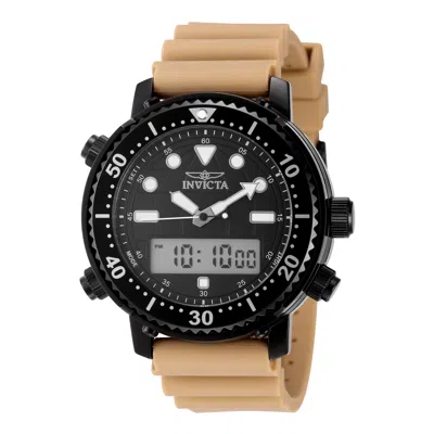 Invicta Men's Pro Diver 46.5mm Beige Quartz Watch In Brown