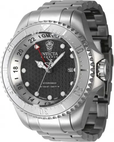 Pre-owned Invicta Men's Reserve Hydromax 52mm Black Dial Stainless Steel Automatic Watch