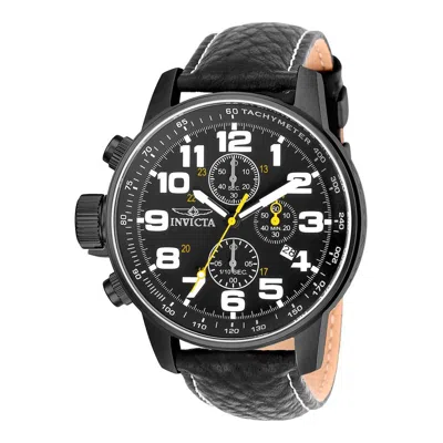 Pre-owned Invicta Men's "right Arm" Chronograph Watches In Blk/blk