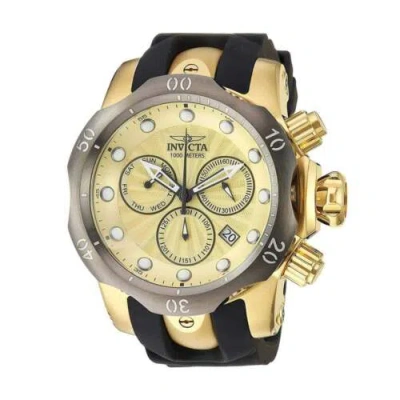 Pre-owned Invicta Men's Venom Gold Dial Chronograph Dive Watch | 24258
