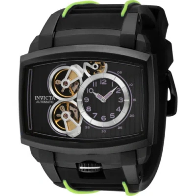 Pre-owned Invicta Men's Watch Akula Automatic Black Open Heart Dial Silicone Strap 41696