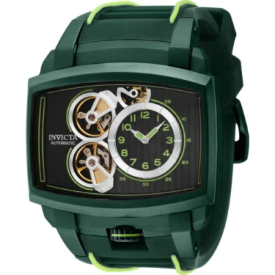 Pre-owned Invicta Men's Watch Akula Automatic Black Open Heart Dial Silicone Strap 41700