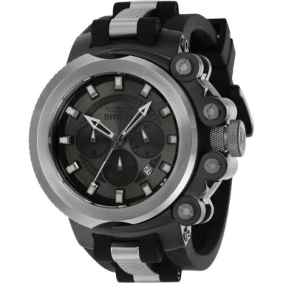 Pre-owned Invicta Men's Watch Coalition Forces Chrono Gunmetal Dial Rubber Strap 38338