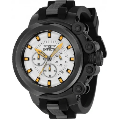 Pre-owned Invicta Men's Watch Coalition Forces Chronograph White Dial Black Strap 38375