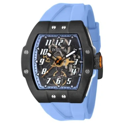 Pre-owned Invicta Men's Watch Jm Correa Automatic Black And Light Blue Dial Strap 43515