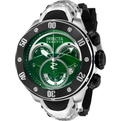 Pre-owned Invicta Men's Watch Kraken Chronograph Green And Silver Dial Strap Quartz 36329