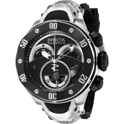 Pre-owned Invicta Men's Watch Kraken Chronograph Silver Steel And Black Rubber Strap 36328