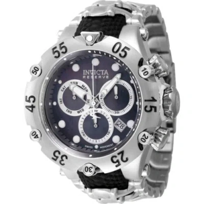 Pre-owned Invicta Men's Watch Reserve Chronograph Quartz Black, Silver Dial Bracelet 47157