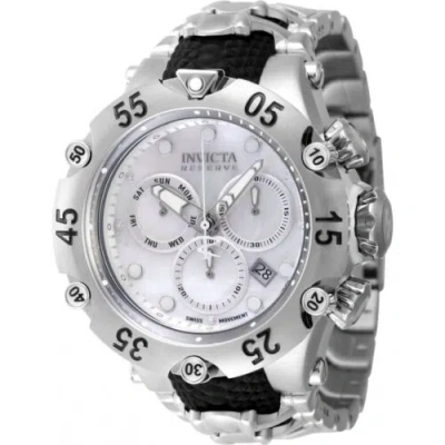 Pre-owned Invicta Men's Watch Reserve Chronograph Quartz White, Silver Dial Bracelet 47156