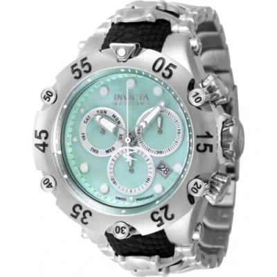 Pre-owned Invicta Men's Watch Reserve Chronograph Turquoise, Silver Dial Bracelet 47155