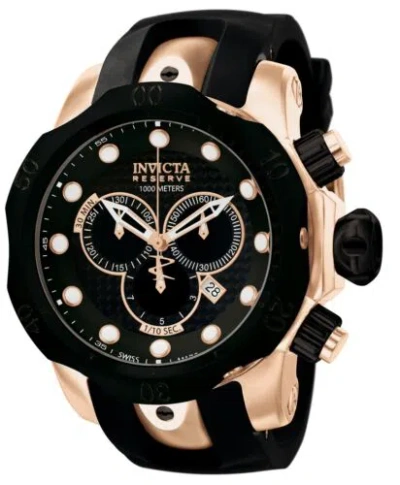 Pre-owned Invicta Men's Watch Reserve Venom Chronograph Quartz Two Tone Rubber Strap 0361